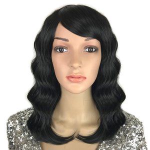 Pretty Wavy Synthetic Hair Wig Womens Brown with Highlights See Color Chart New